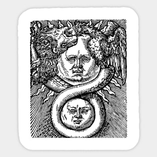 Azoth - Basil Valentine Alchemy Sun and Moon Sticker